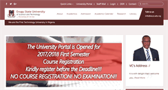 Desktop Screenshot of esut.edu.ng